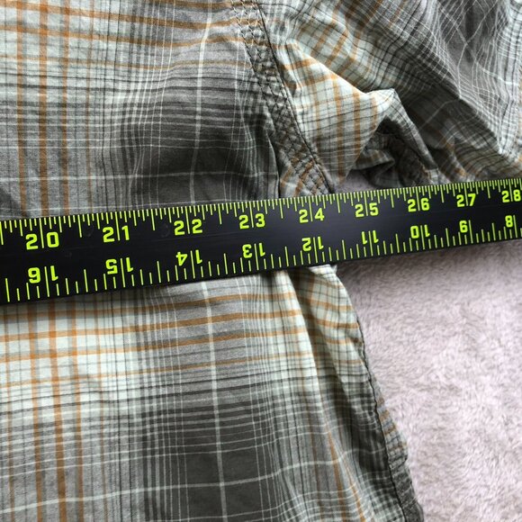 Ariat Mens Rebar Shirt Size XXL Casual Short Sleeve Plaid Button Up Green Pocket - Picture 4 of 14